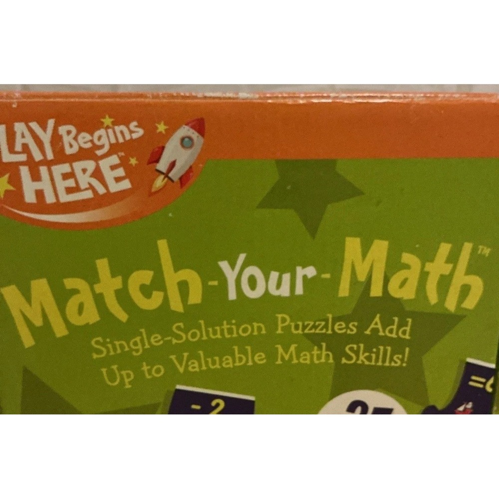 Match -Your- Math Single Solution Puzzles Age 4+ , 1-2 Player Educational Game - Picture 3 of 11